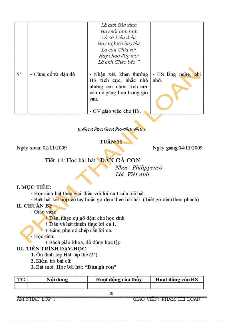 image for page Bài giảng môn âm nhạc lớp 1 trọn bộ