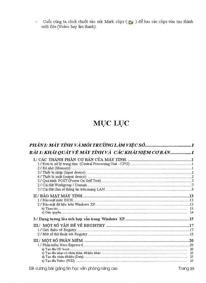 image for page Bài giảng tin học văn phòng nâng cao
