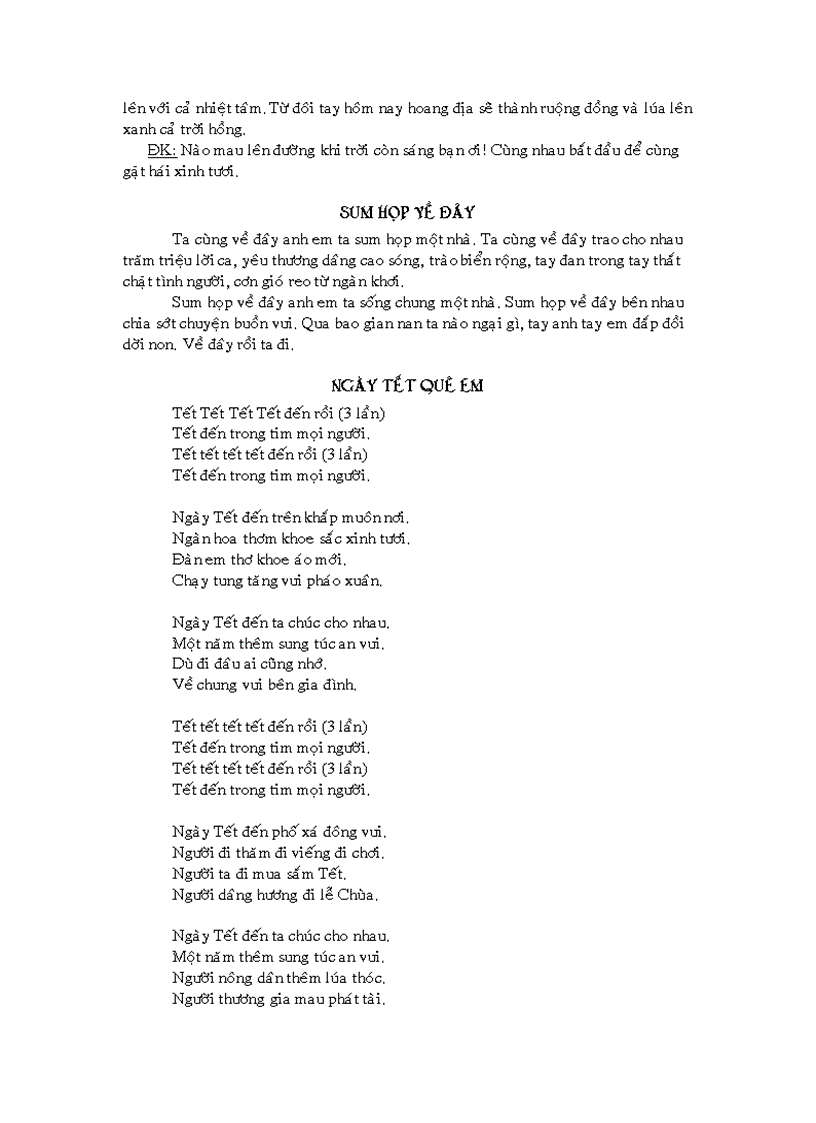 image for page Bài hát trong sinh hoạt thanh thiếu nhi