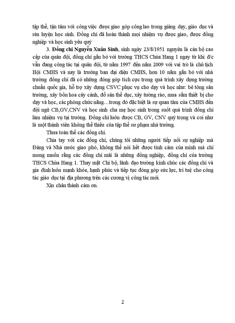 image for page Bài phát biểu chia tay giáo viên về nghỉ hưu