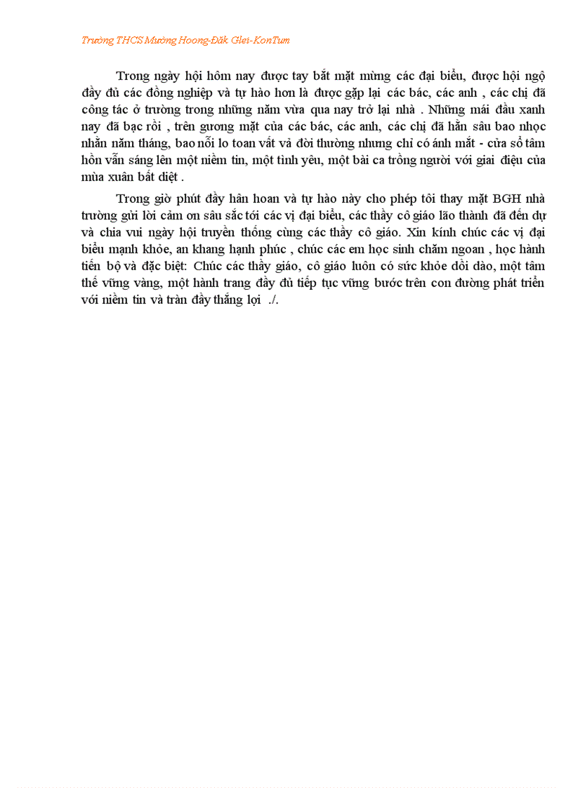 image for page Bài phát biểu kỉ niệm nhân ngày 20 11