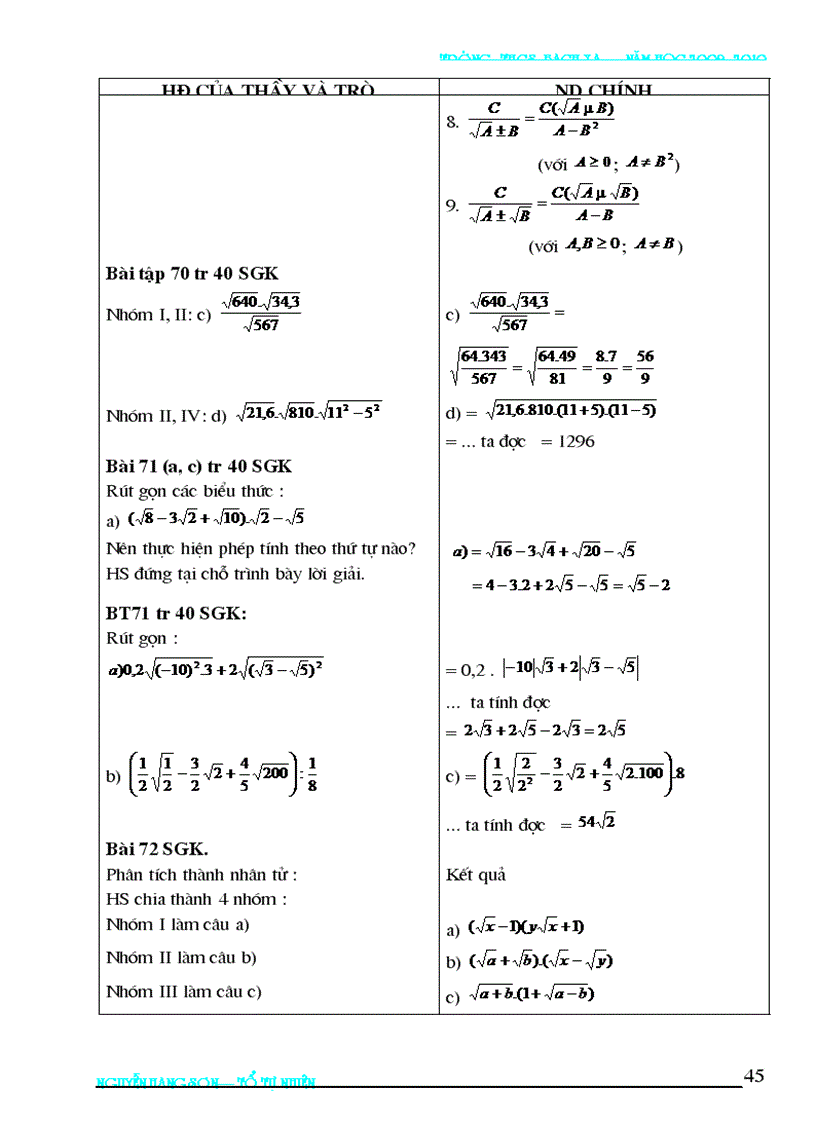 image for page Bai soan toan 9 2009 2010