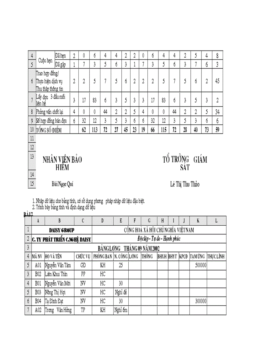 image for page Bai tap excel