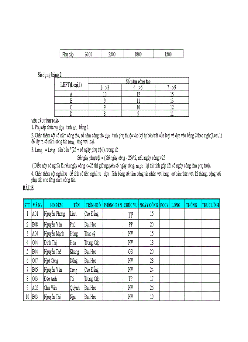 image for page Bai tap excel