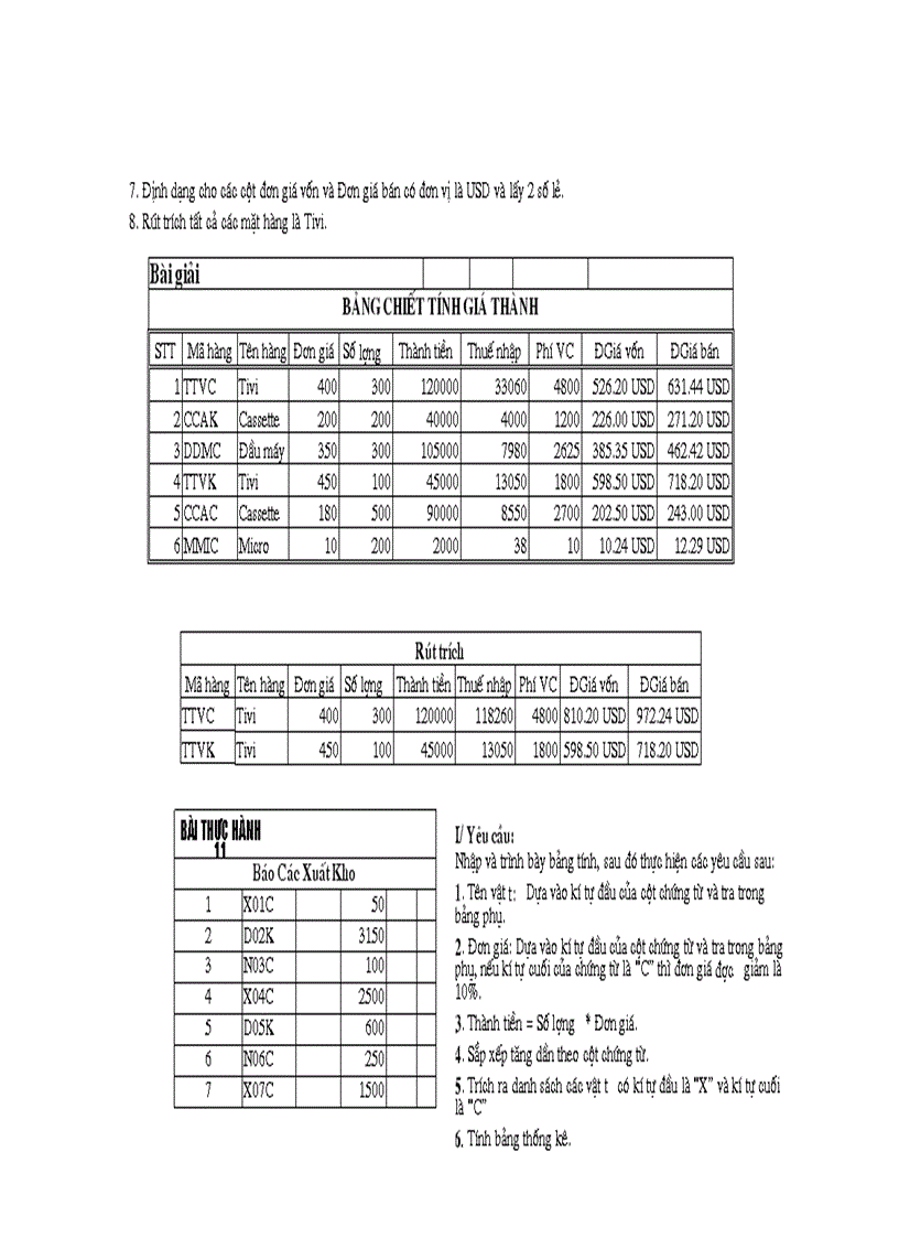 image for page Bai tap excel