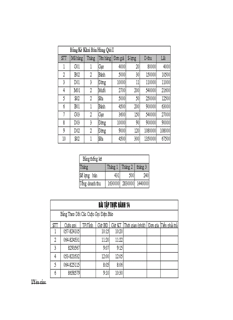 image for page Bai tap excel