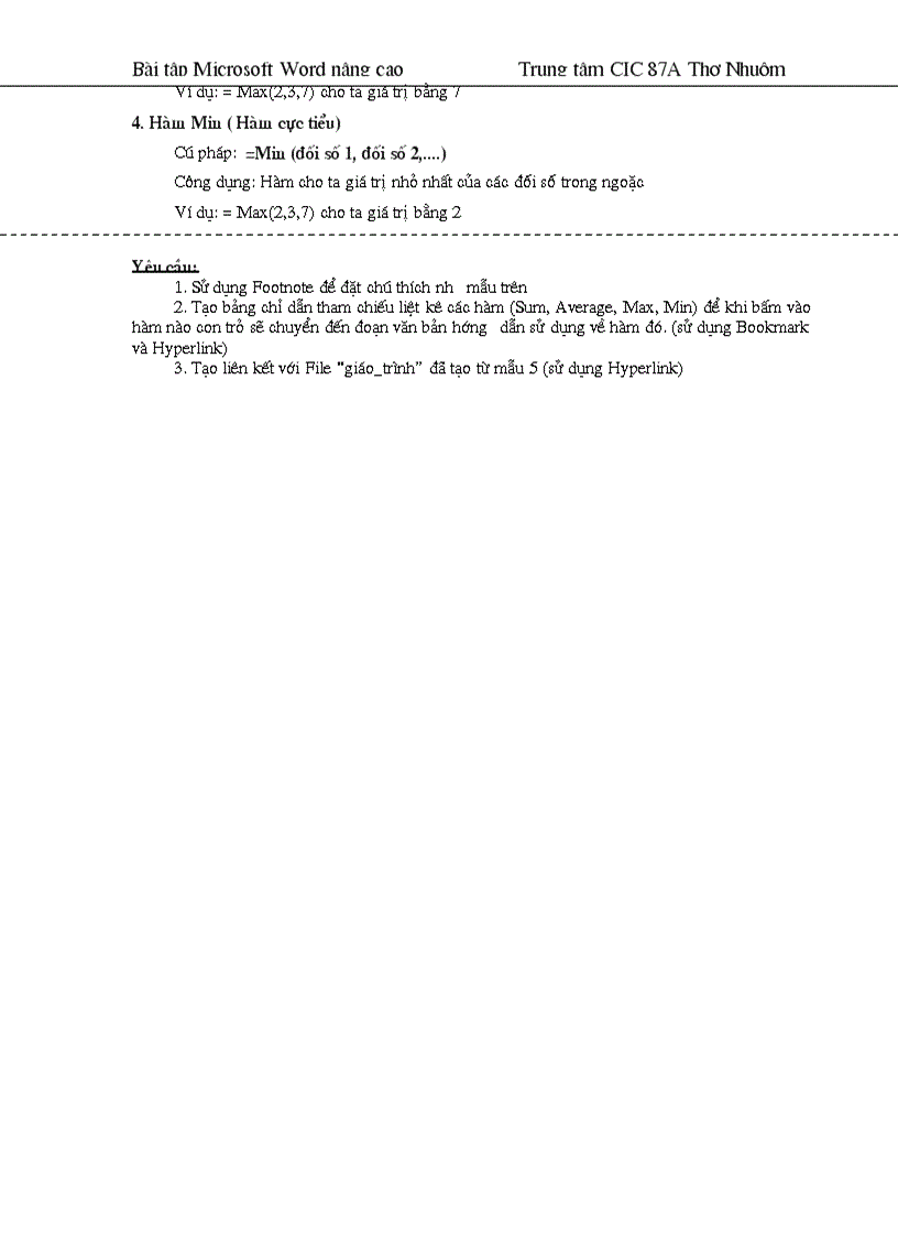 image for page Bai tap Word Nang cao