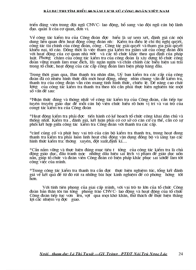 image for page Bai thi tim hieu 80 nam lich su Cong doan Viet nam