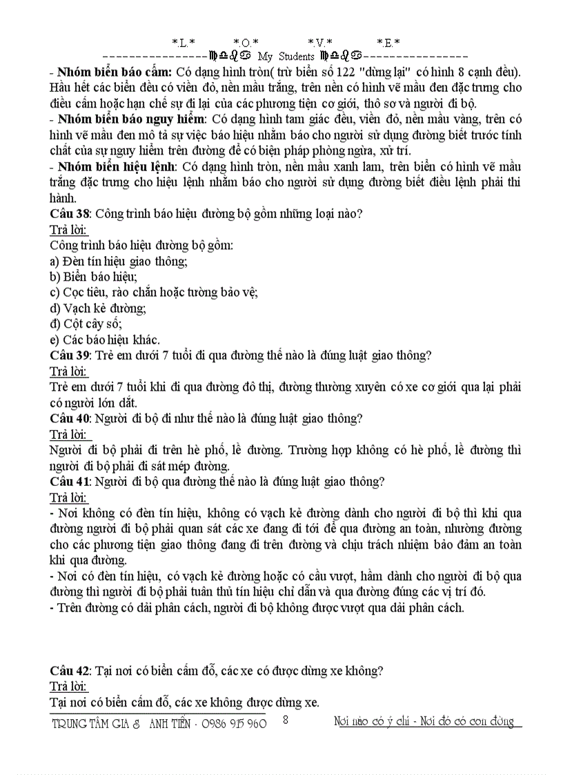 image for page Bài thi tìm hiểu An Toàn Giao Thông năm 2009