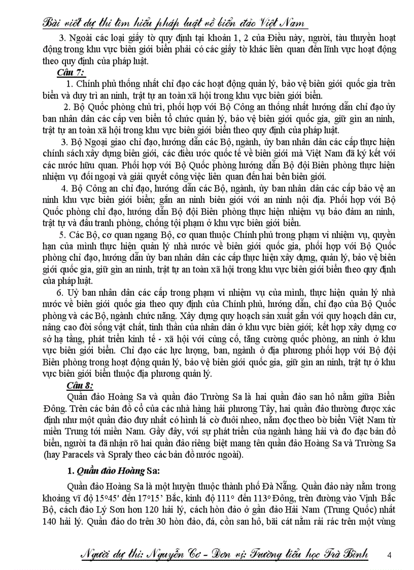 image for page Bai thi tim hieu Biển đảo Quảng Ngãi