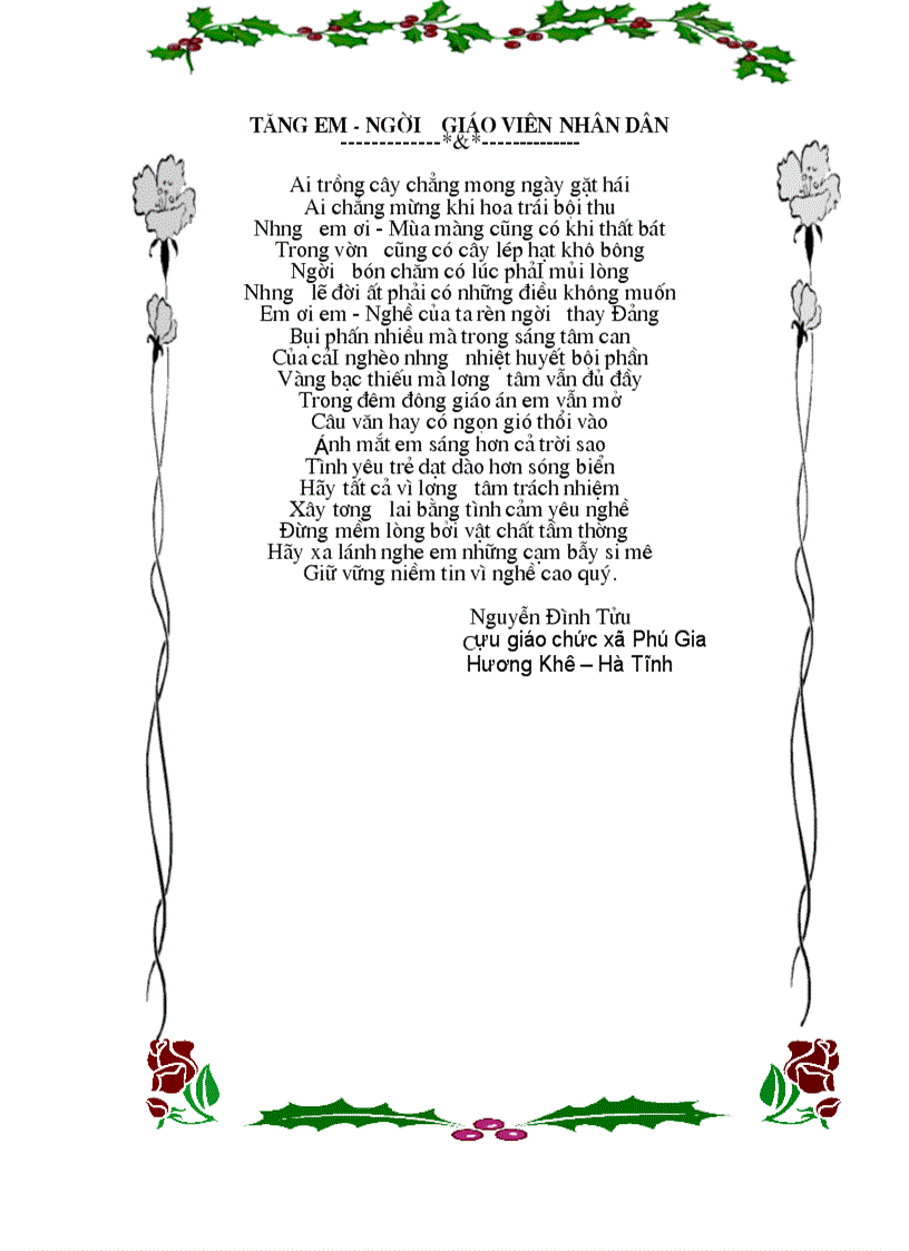 image for page Bài thơ hay nói về nhà giáo