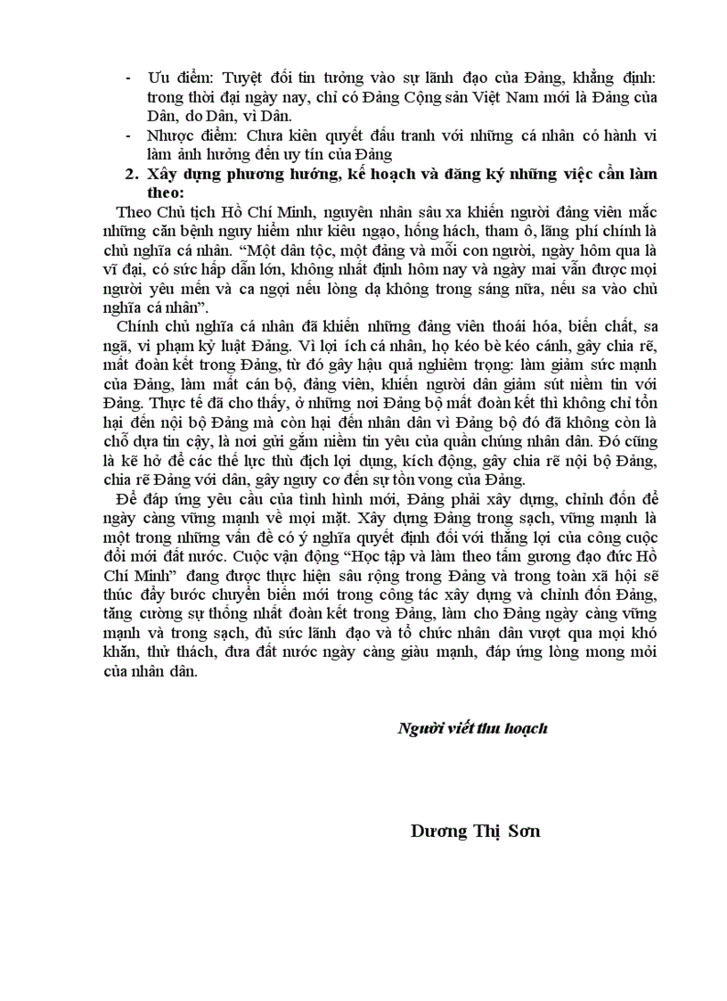 Bài thu hoạch 4 năm thực hiện cuộc vận động học tập và làm theo tấm gương đạo đức Hồ Chí Minh là đạo đức là văn minh