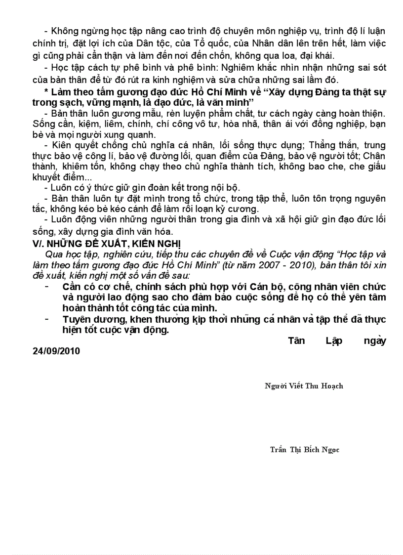 image for page Bài thu hoạch 4 năm thực hiện đạo đức HCM