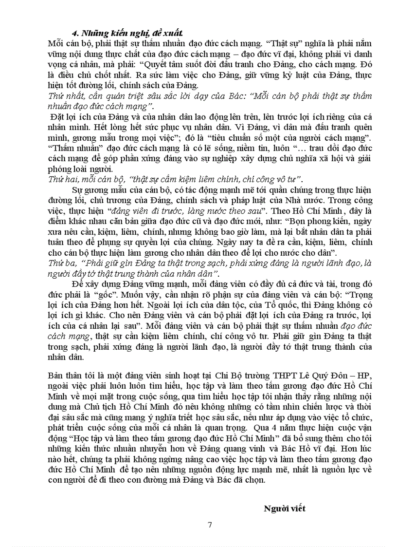 image for page Bài thu hoạch 4 năm thực hiện tư tưởng HCM