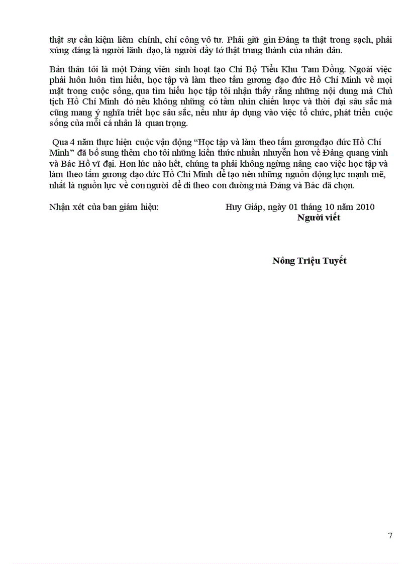 image for page Bài thu hoạch qua 4 năm làm theo TT HCM