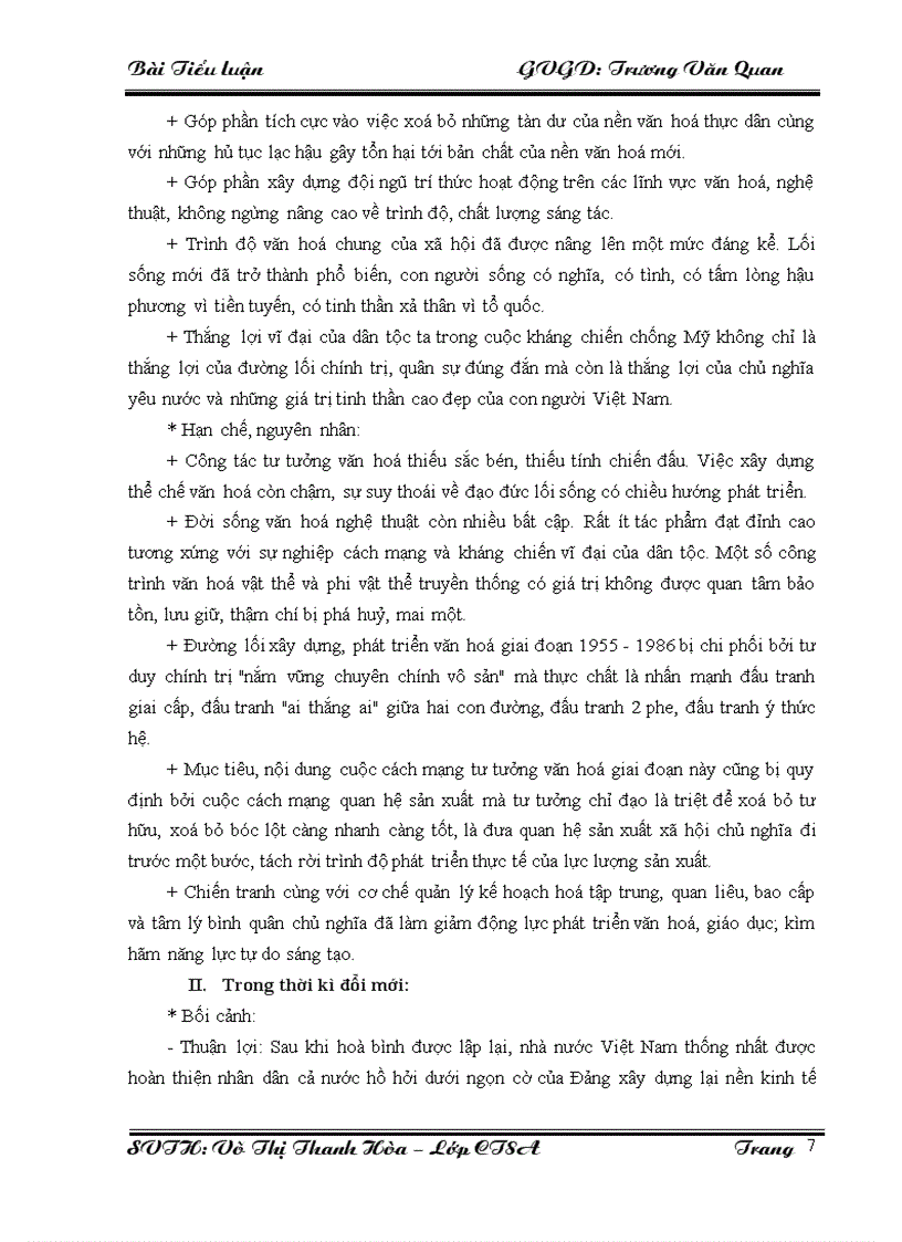 image for page Bài tiểu luận đường lối CMDCSVN