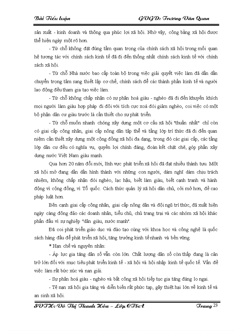 image for page Bài tiểu luận đường lối CMDCSVN