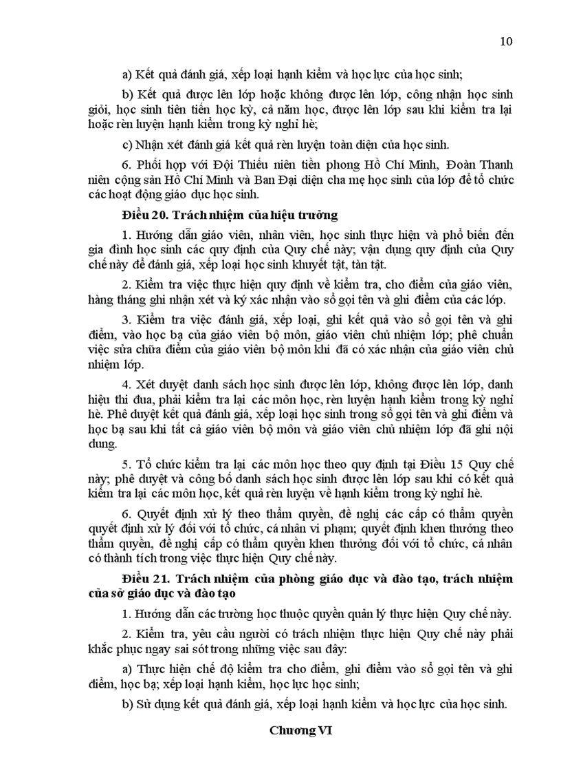 image for page Ban hành Quy chế đánh giá xếp loại học sinh trung học cơ sở và học sinh trung học phổ thông