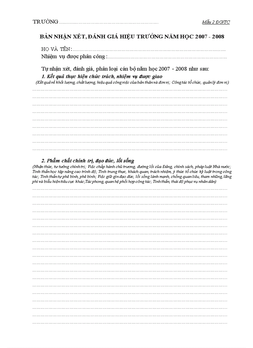 image for page Ban nhan xet danh gia hieu truong