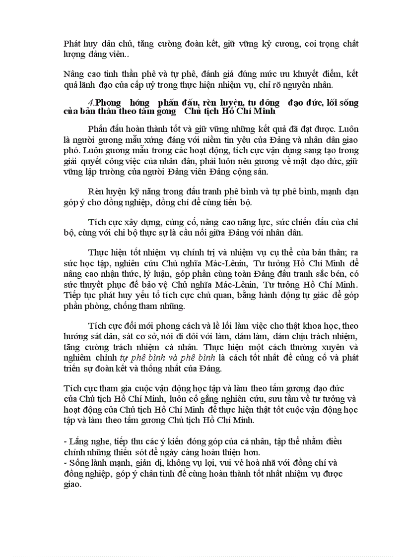 image for page Bản thu hoạch sau 4 năm học tập và làm theo tấm gương đạo đức Hồ Chí Minh năm 2010