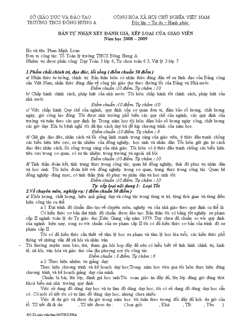 image for page Bản tự nhận xét đánh giá GV PML