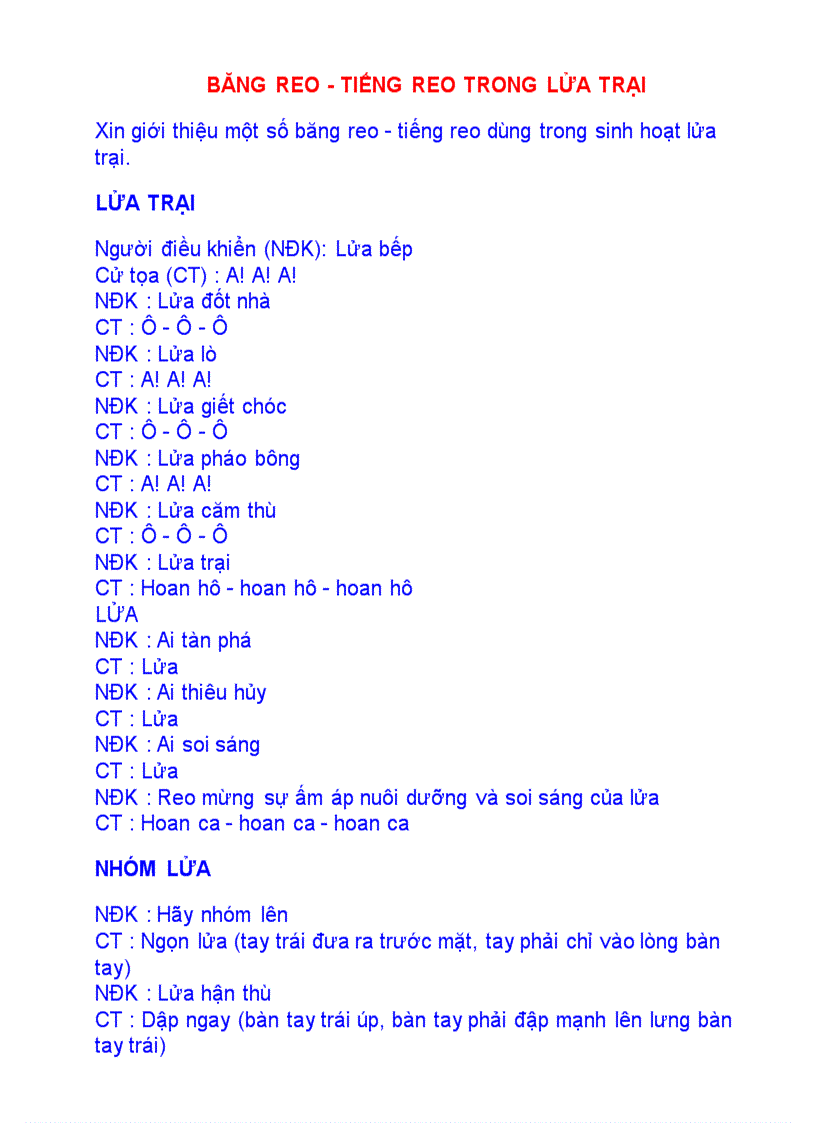 image for page Băng reo trong sinh hoat và lữa trại