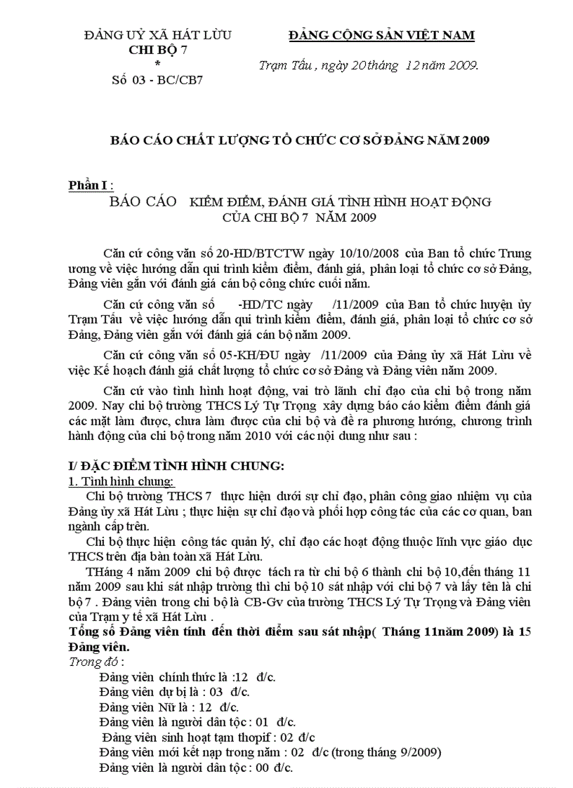 image for page Báo cáo chất lượng TCCS Đảng