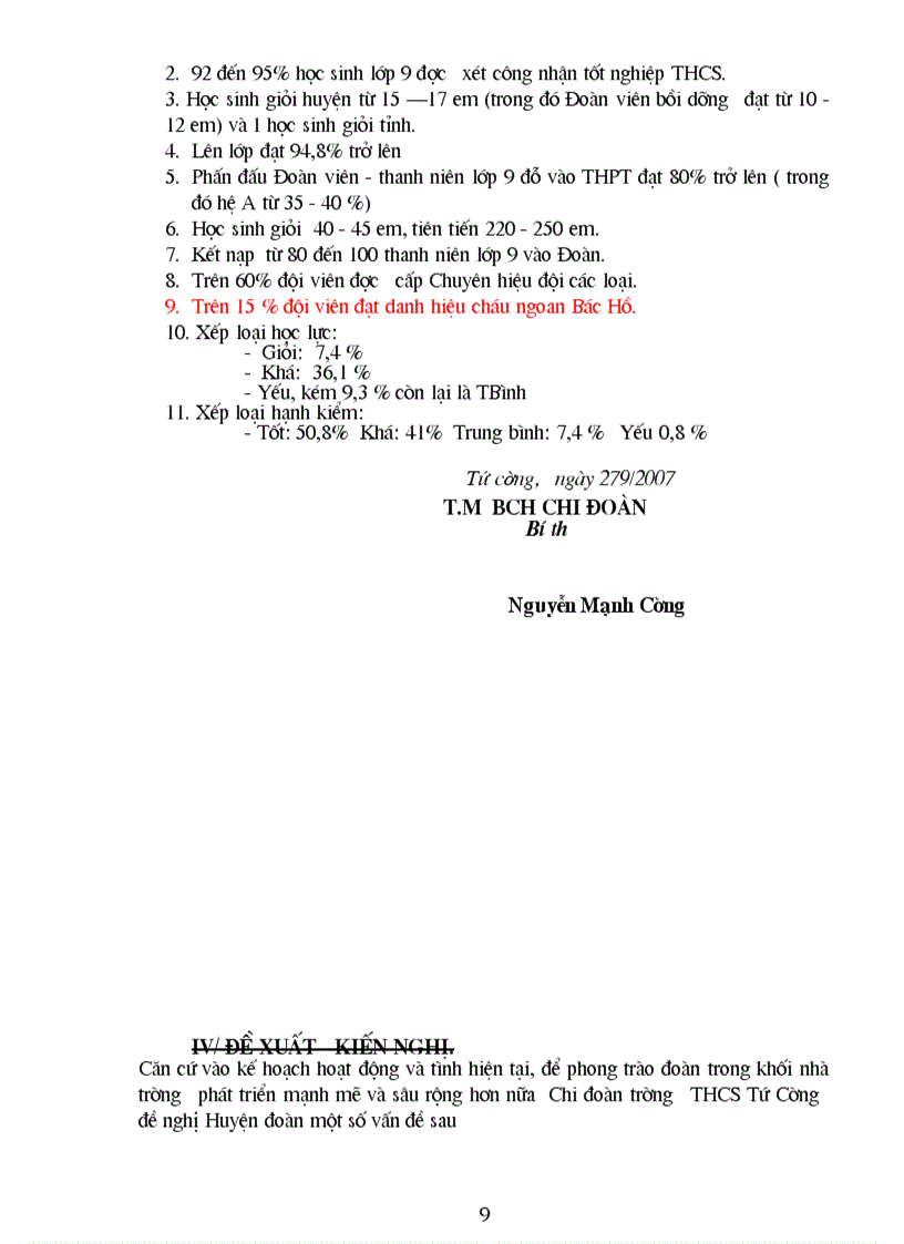 image for page Bao cao chi Doan 08 09 THCS Tu Cuong