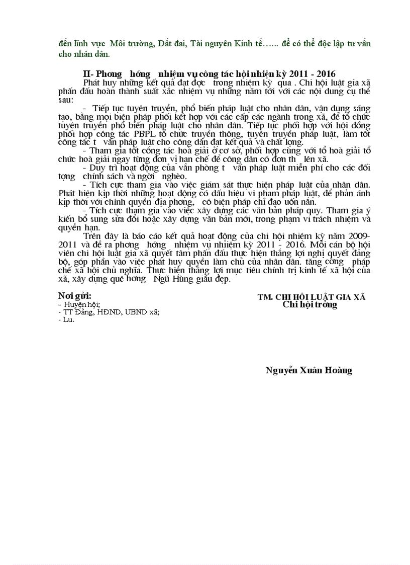 image for page Báo cáo chi hội luật gia xã Ngũ Hùng