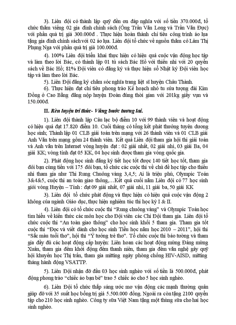 image for page Báo cáo công tác đội 2011