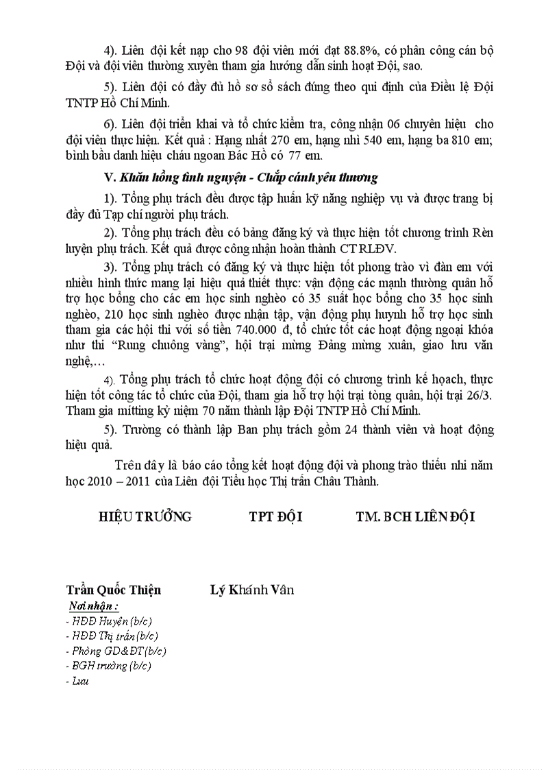 image for page Báo cáo công tác đội 2011