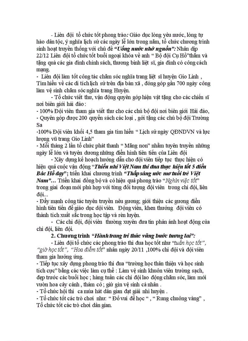 image for page Báo cáo công tác đội