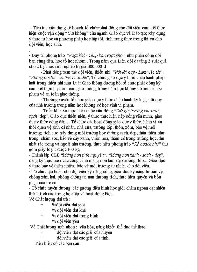 image for page Báo cáo công tác đội