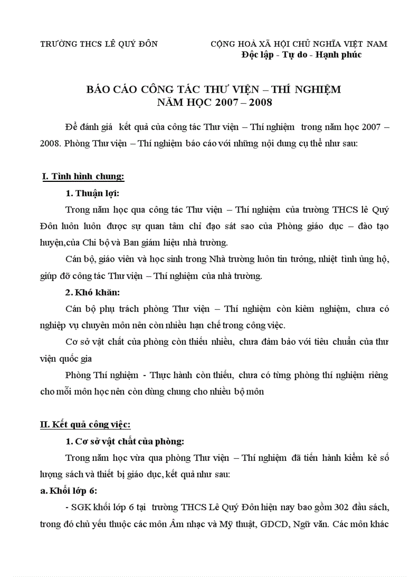 image for page Báo cáo công tác thư viện