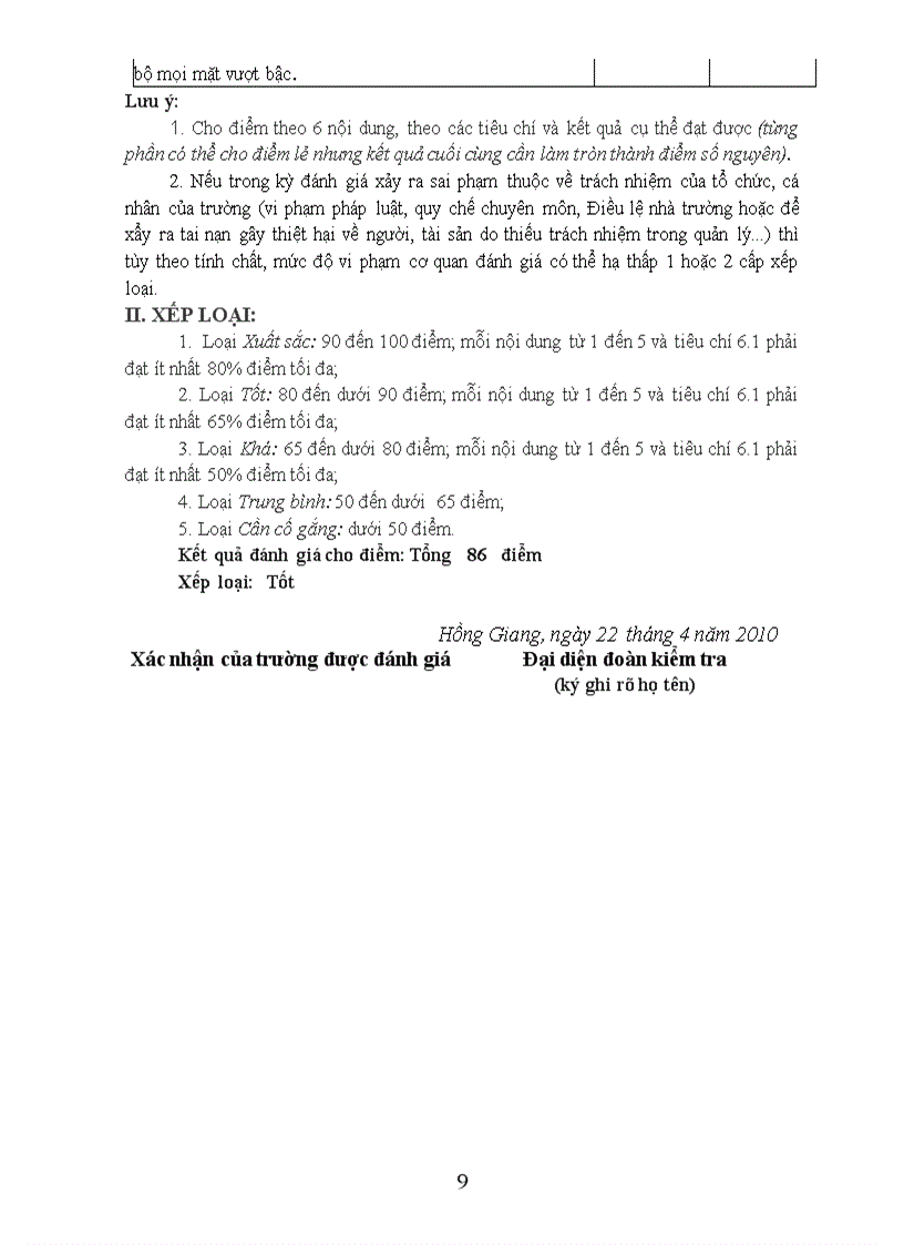 image for page Báo cáo đánh giá trường học TT học sinh tích cực