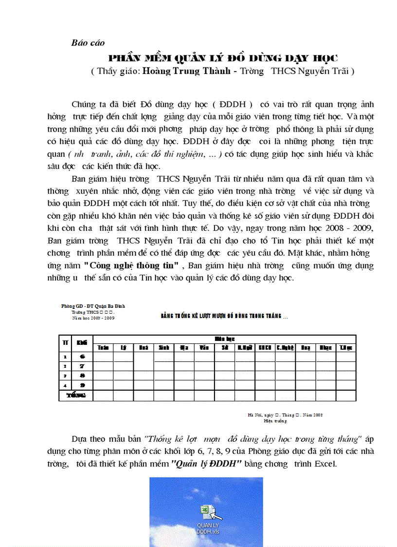 image for page Báo cáo đồ dùng dạy học