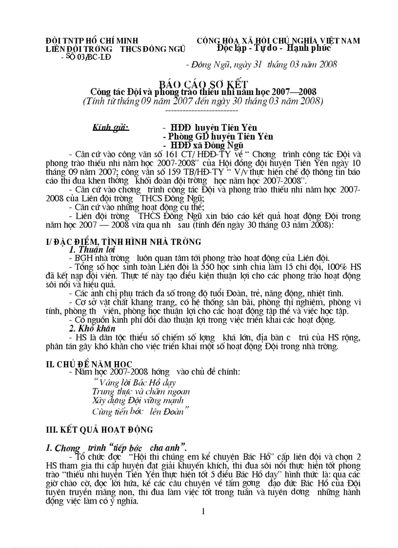 image for page Bao cao Doi TNTP 07 08 THCS DONG NGU