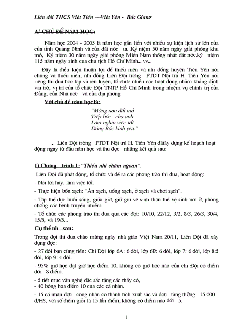 image for page Báo cáo hạot động đội 2008 2009