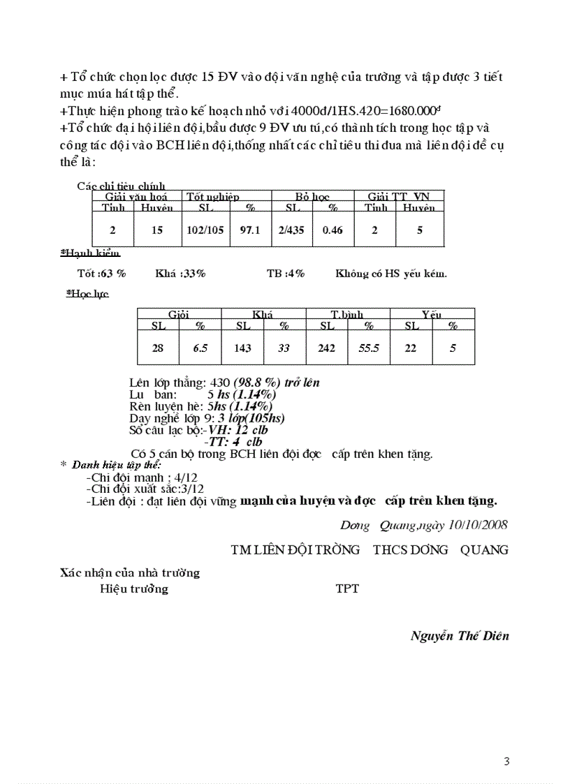 image for page Bao cao hoat dong doi va phong trao thieu nhi thang 9 10