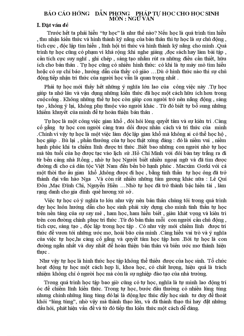 image for page Báo cáo hướng dân tự học