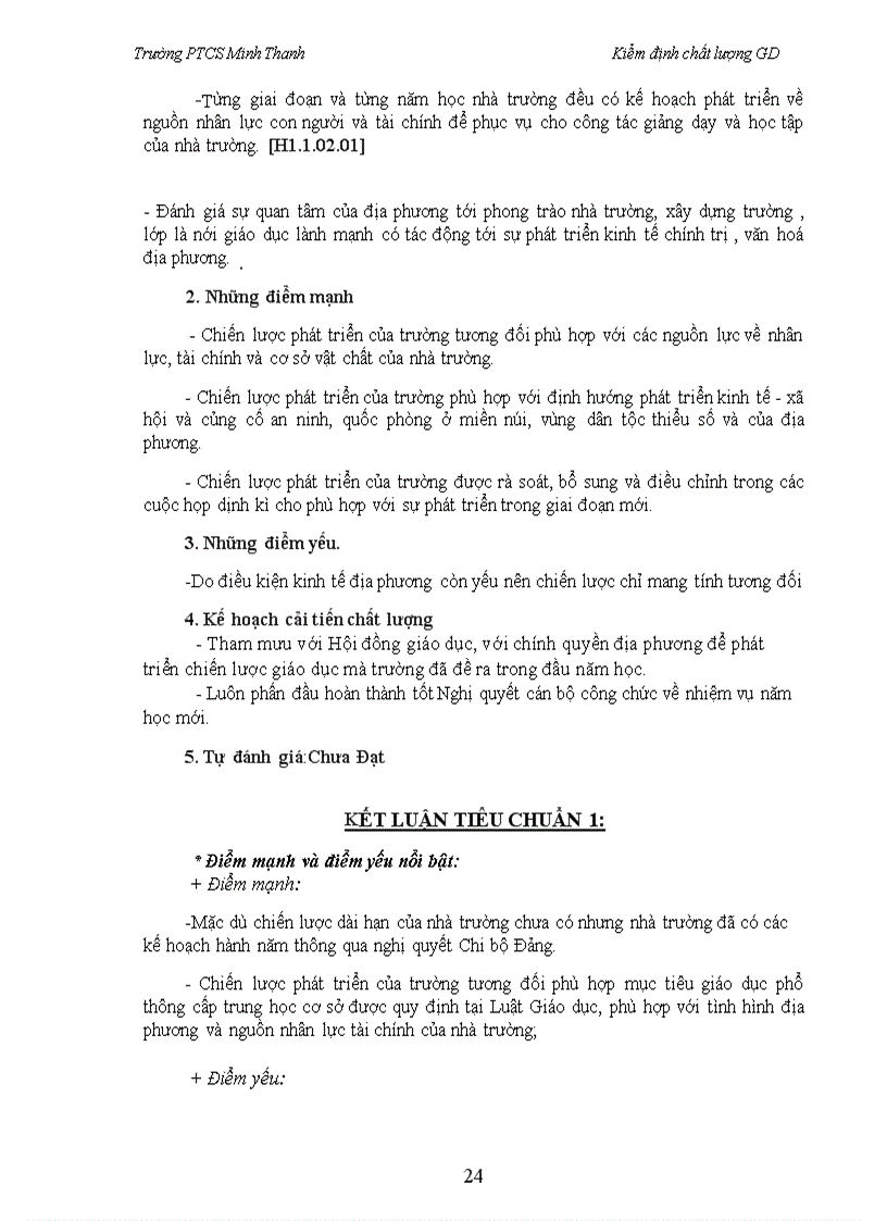 image for page Báo cáo kiểm định chất lượng giáo dục THCS