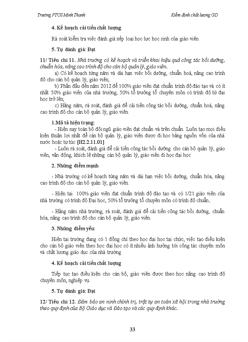image for page Báo cáo kiểm định chất lượng giáo dục THCS