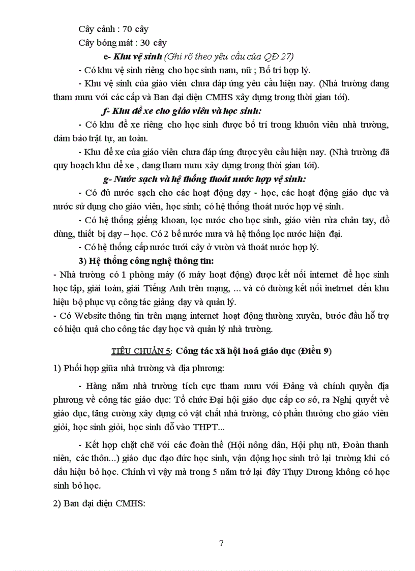 image for page Báo cáo kiểm tra việc xây dựng các tiêu chuẩn trường THCS đạt chuẩn quốc gia năm 2010