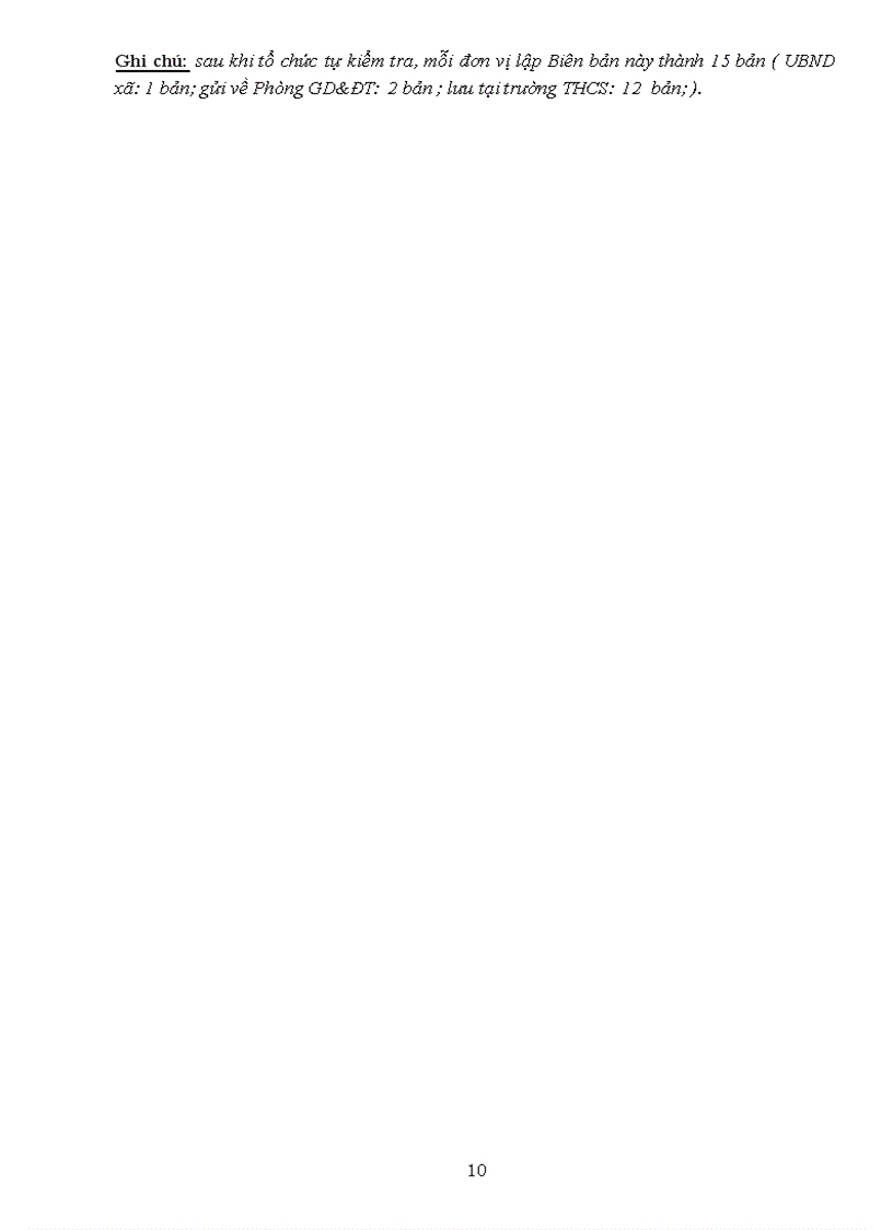 image for page Báo cáo kiểm tra việc xây dựng các tiêu chuẩn trường THCS đạt chuẩn quốc gia năm 2010