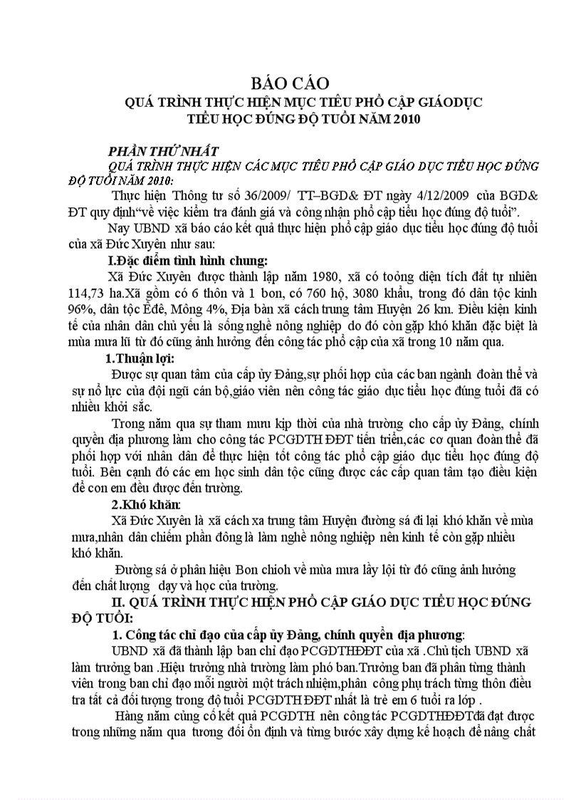 image for page Báo cáo phổ cập tiểu học