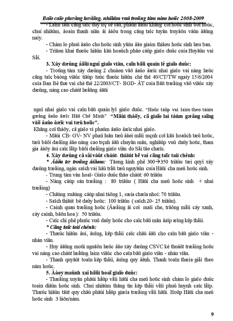 image for page Bao cao phuong huong nhiem vu trong tam 08 09