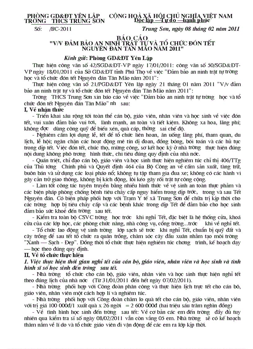 image for page Báo cáo sau tết