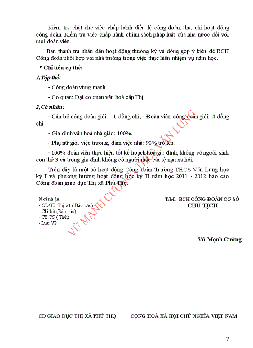 image for page Báo cáo sơ kết cđcs kì i