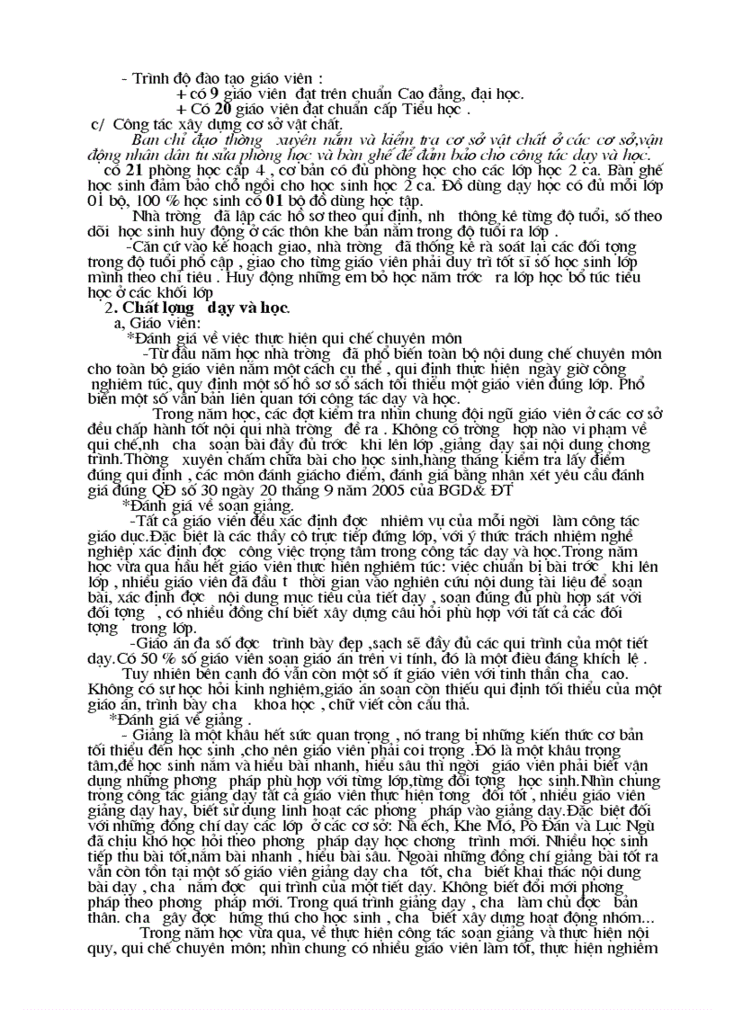 image for page Báo cáo sơ kết chuyên môn 2008 2009