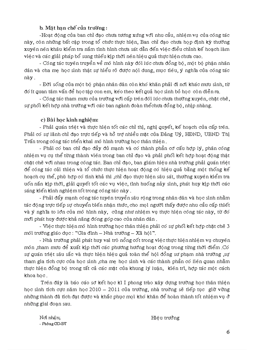 image for page Báo cáo sơ kết HK I 2010 2011